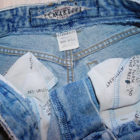 Y2K 90's Z. CAVARICCI Light Stone Washed Denim MOM Jeans High Waist Straight Leg - Picture 12 of 16